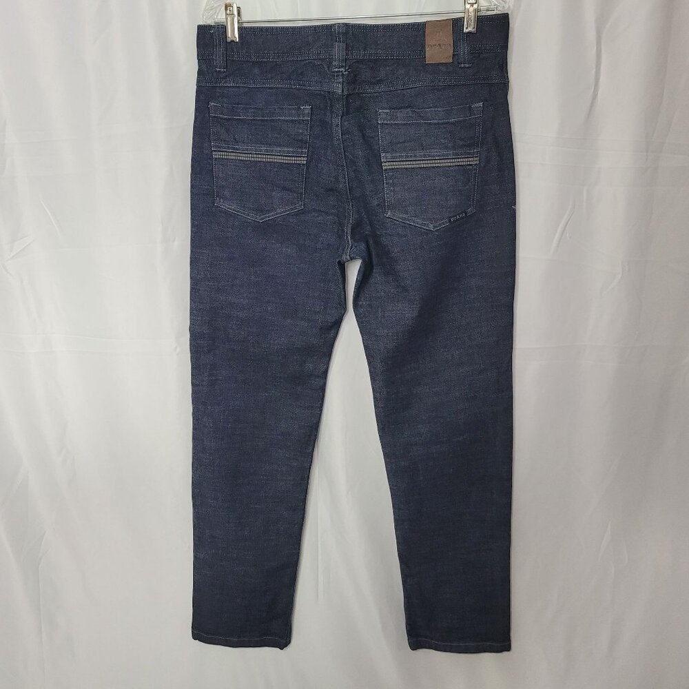 Prana Men's Slim Fit Dark Indigo Denim Jeans Size 33X30 - Picture 2 of 12